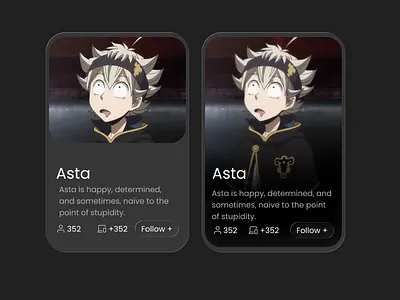 Character Card UI Exploration card ui