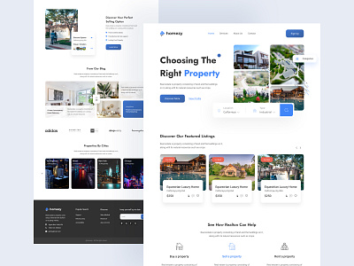 Real Estate Landing Page Template Design rental ui