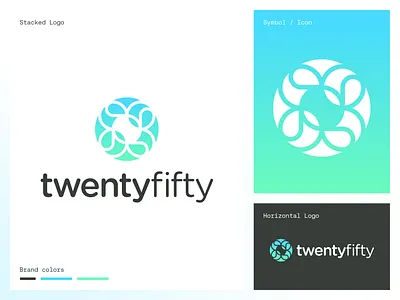 TwentyFifty - Unused Logo Design accelerator branding climate dogpatch labs ecosystem platform energy environment green hub innovation ireland logo logodesign logodesigner mark net zero startup sustainability symbol wind