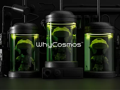 Brand Mascot-WhyCosmos 3d 3d character blender branding cartoon character design colorful cute design expressive flat art illustration ip design mascot design playful soft render toon 3d vector art