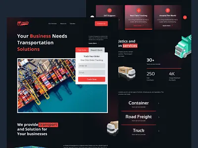 Transport & Logistics UI Template trucking ui