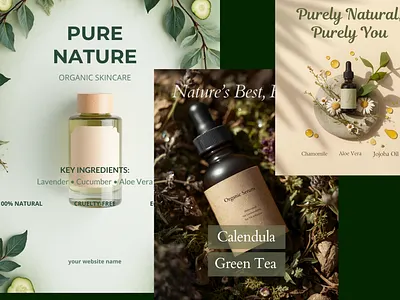 Organic Skincare Brand Identity & Social Media Design graphic design instagram post
