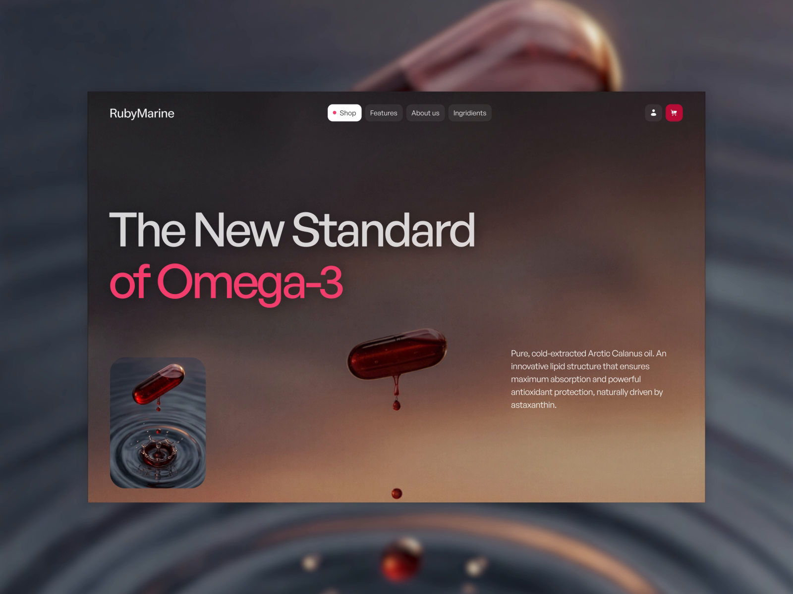 Premium Health Supplement E-commerce Landing Page & Motion UI