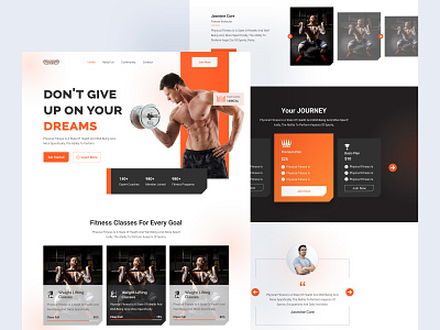 Gym & Fitness UI Landing Page Design graphic design ui yoga