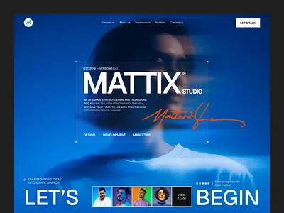 Mattix Studio - Digital Agency Website Design agency agency landing page agency portfolio agency ui design agency website creative agency design design agency website digital agency digital agency website landing page marketing agency minimal design portfolio portfolio design portfolio website ux design web webdesign website