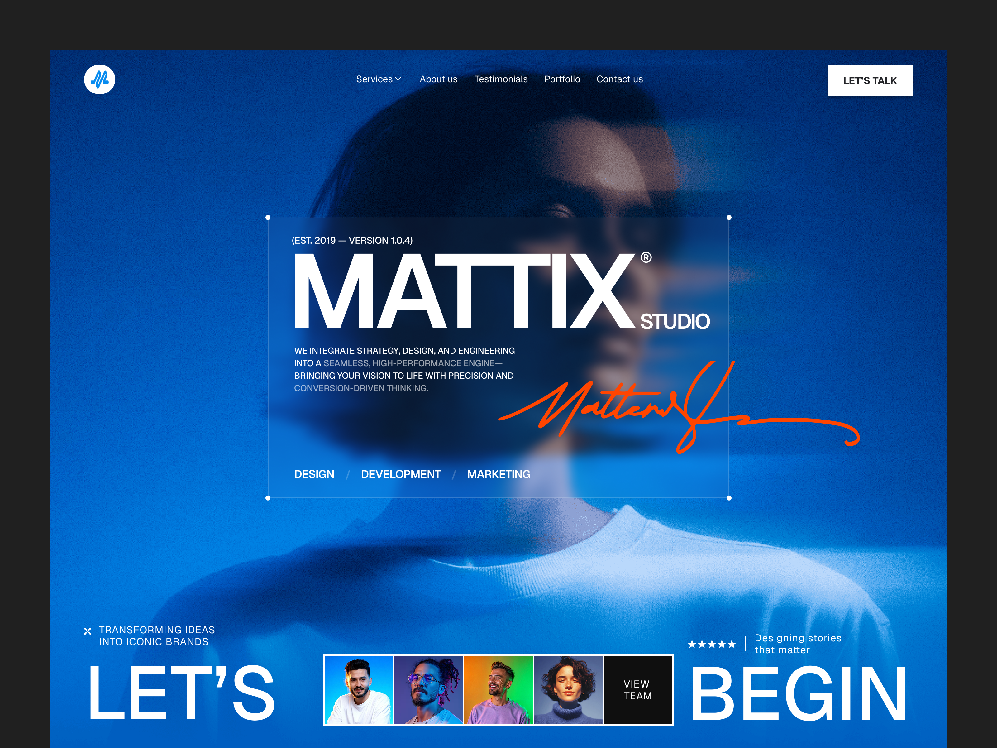 Example of Mattix Studio - Digital Agency Website Design
