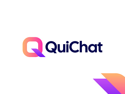 Quichat- Q letter social platform logo brand design brand identity branding chat logo design logo minimal modern logo q q chat logo q icon q letter q logo social platform logo
