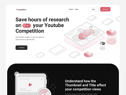 Minimal SaaS Landing Page for YouTube Analytics Platform