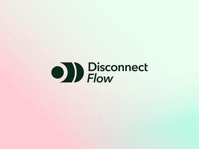 Disconnect Flow Logo app branding breath clean disconnect flow health landing page logo meditation mental minimal modern stress symbol web
