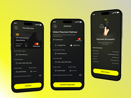 Checkout & Payment Flow – Mobile App UI