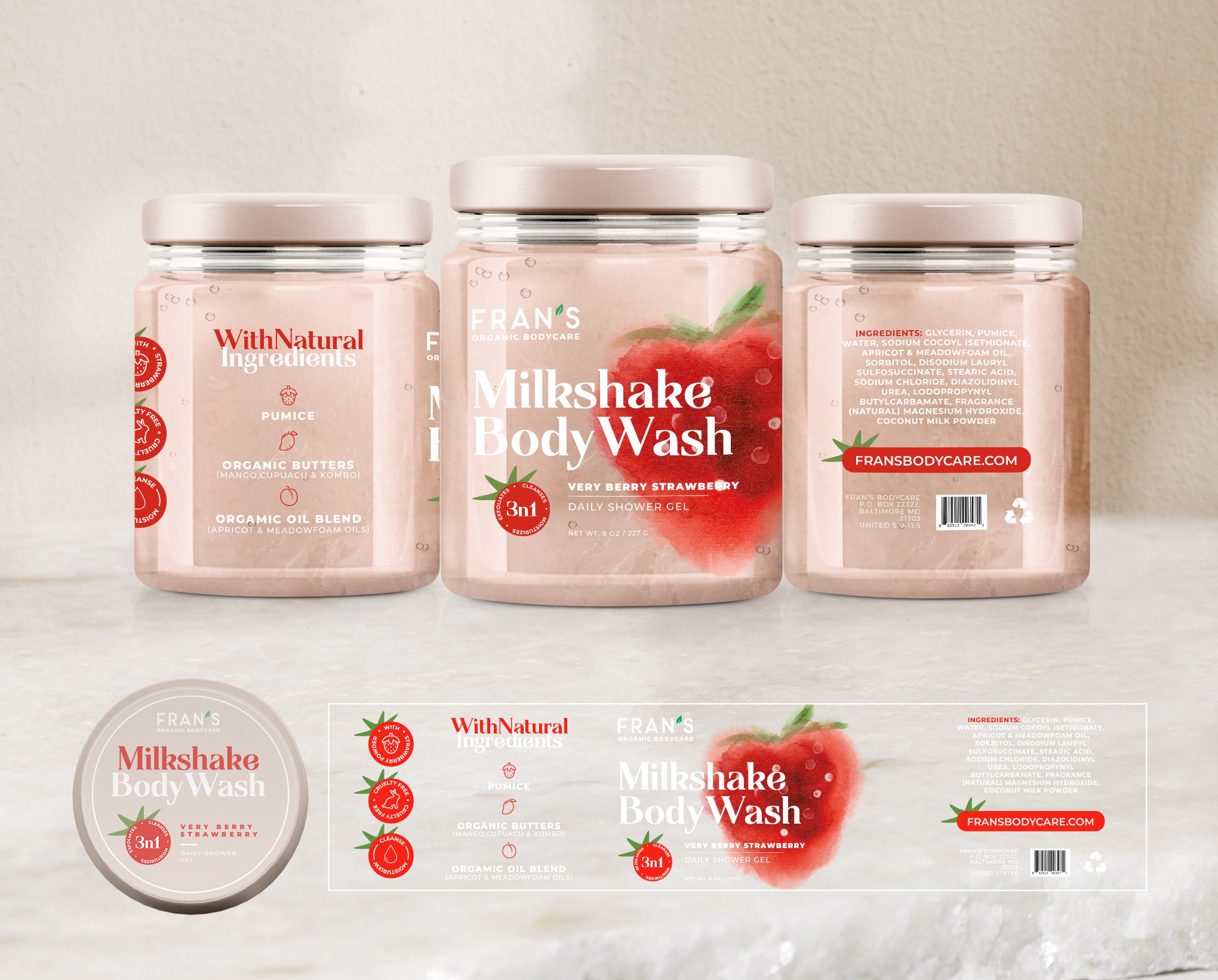 Milkshake Body Wash branding design graphic design illustration logo typography