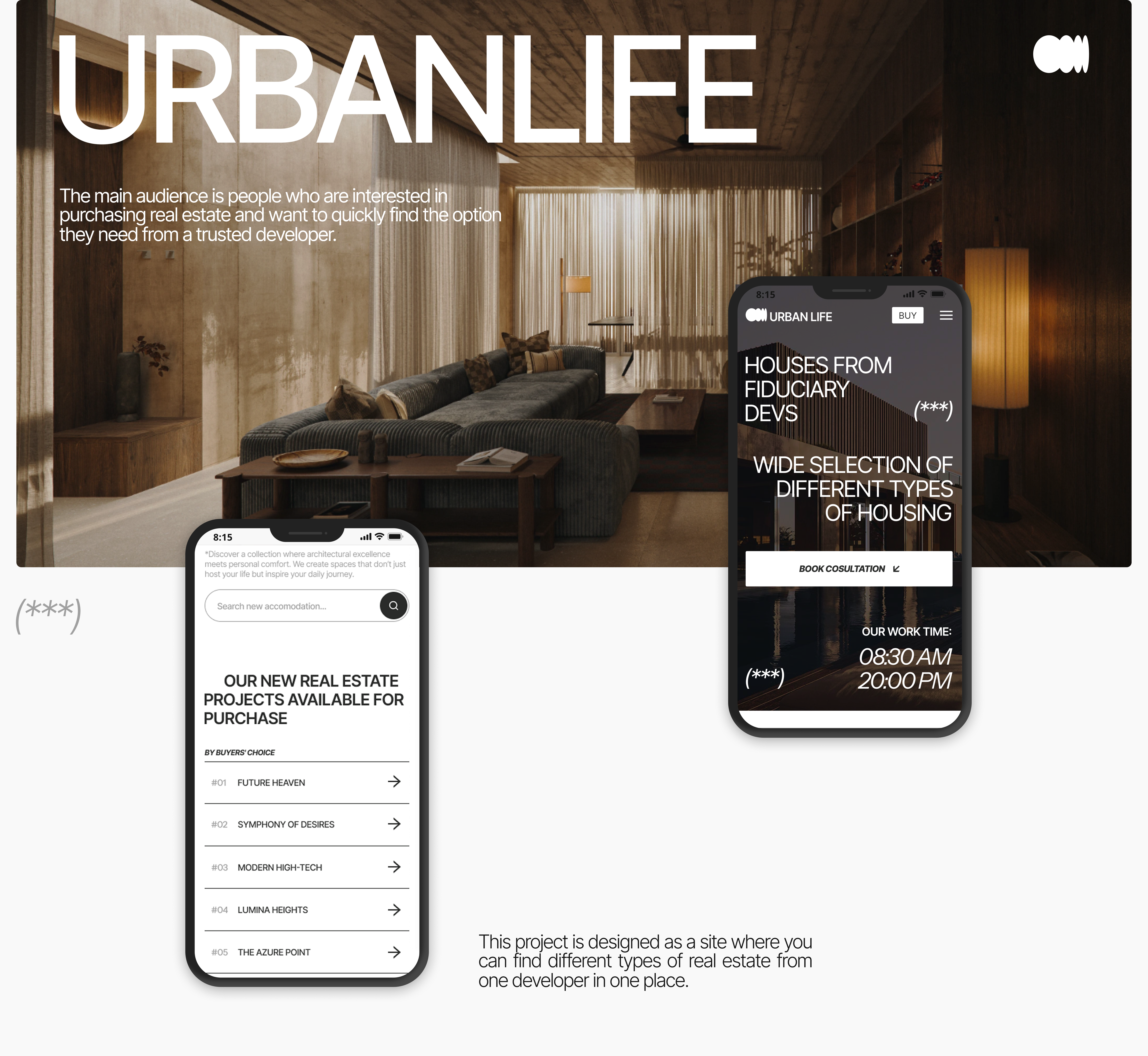 URBANLIFE - real estate app (UI/UX - mobile) app architecture branding building desktop mobile product design real estate ui uiux ux web design web site