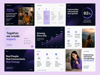 Pitch deck for the Growth Collective colours creative custom slides design figma graphic design pitch deck pitchdeck powerpoint presentation ui