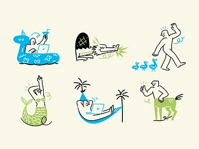 Playful Doodle Illustrations branding branding design character character design doodle duo tone empty state illustrations flat getillustrations graphic design hand drawn illustrations icons illustration landing page illustrations logo mascot design outline illustrations vector art vector icons vector illustration