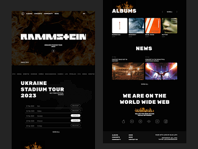 RAMMSTEIN | Example of a website design for RAMMSTEIN design site ui web webdesign website