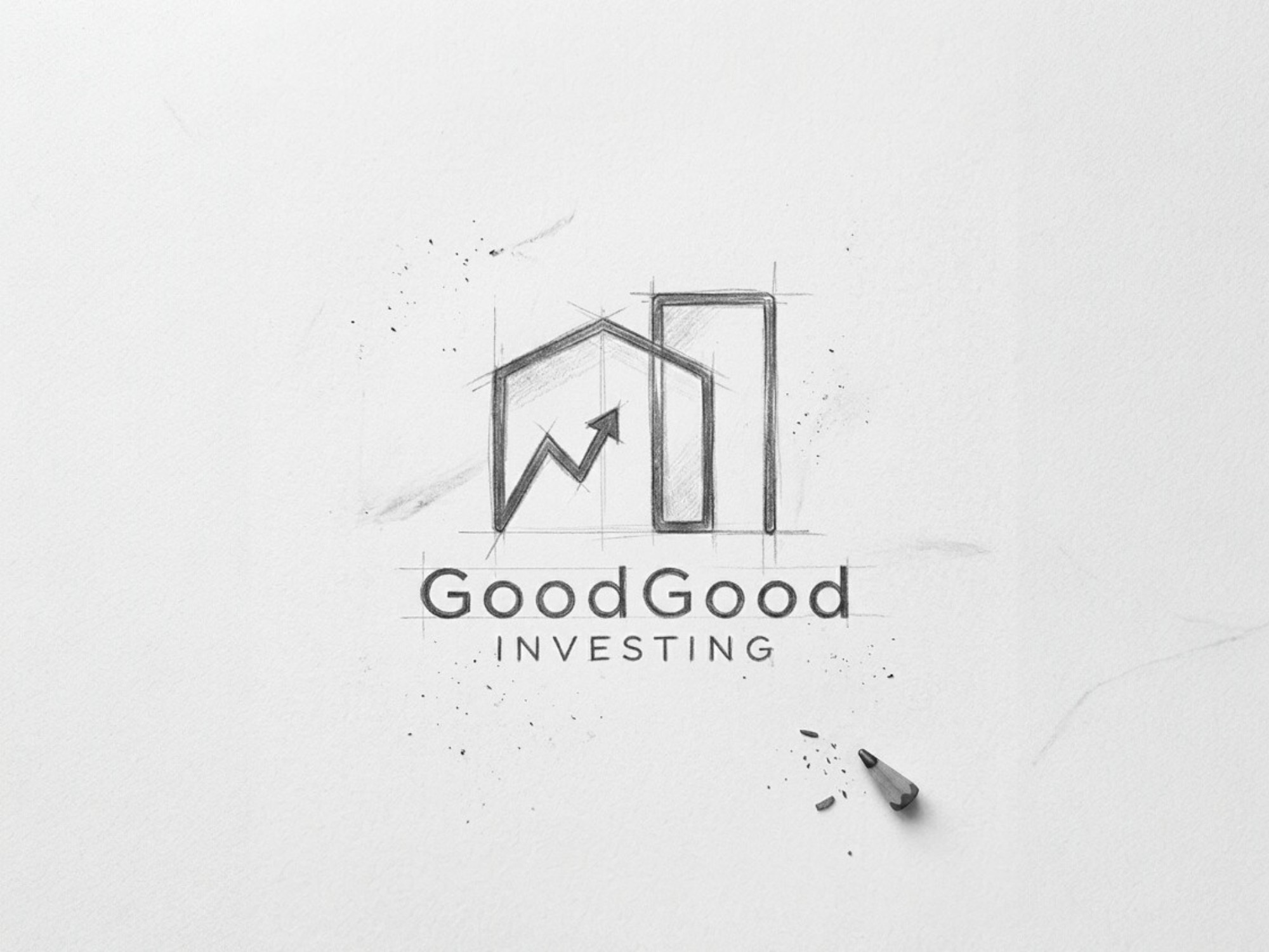 GoodGood Investing - Real Estate Logo Sketch Process animation brand identity branding creative process geometric graphic design investment logo logodesigner motion graphics real estate sketch typography ui