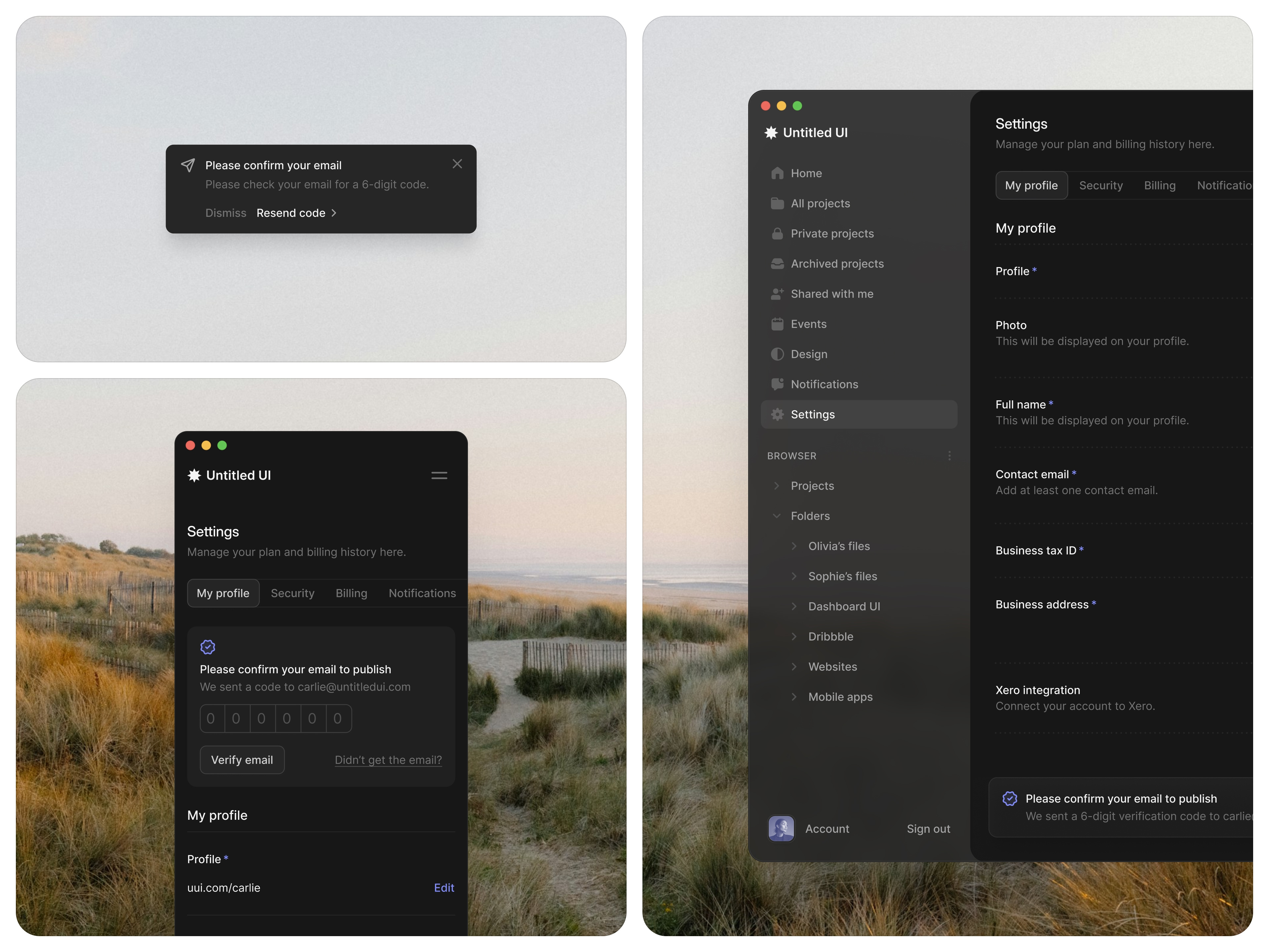 My profile — Untitled UI