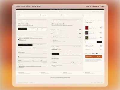 Spice Store — Shopify E-commerce Experience branding ecommerce ecommercedesign food luxury minimal modern productdesign shopify shopifydesign spices storedesign typography uiux webdesign website