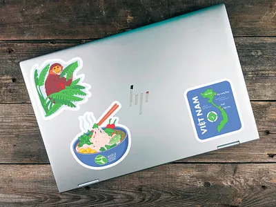 Illustrations for stickers art branding design drawing hand drawn illustration logo vector vegan vietnam