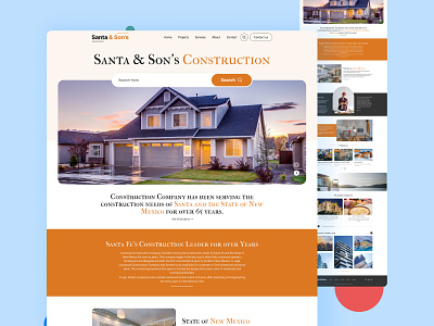 Santa & son's construction architecture website builder website construction website. interior website website