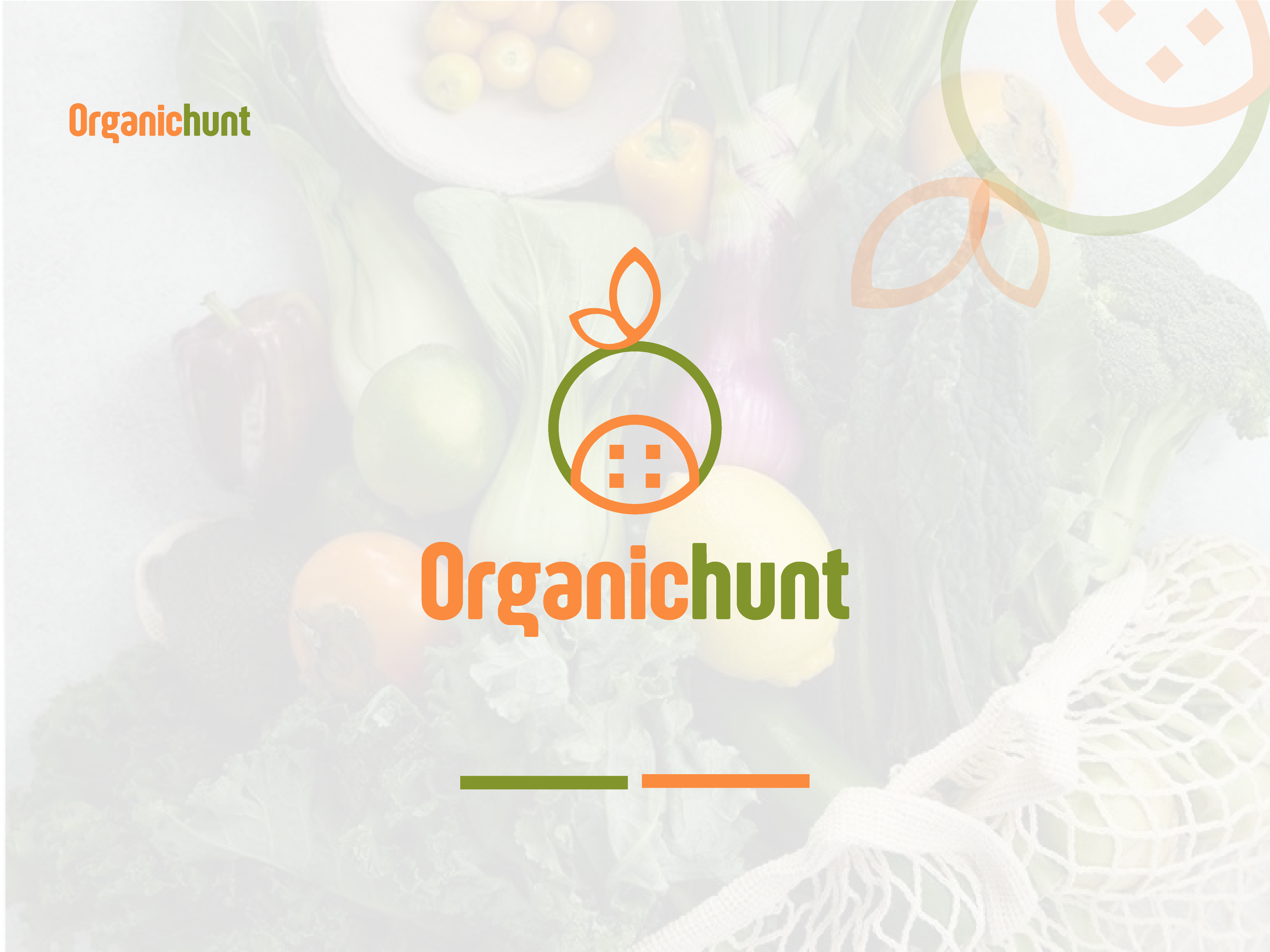 Organichunt | Premium Organic Food Logo Design branding graphic design logo