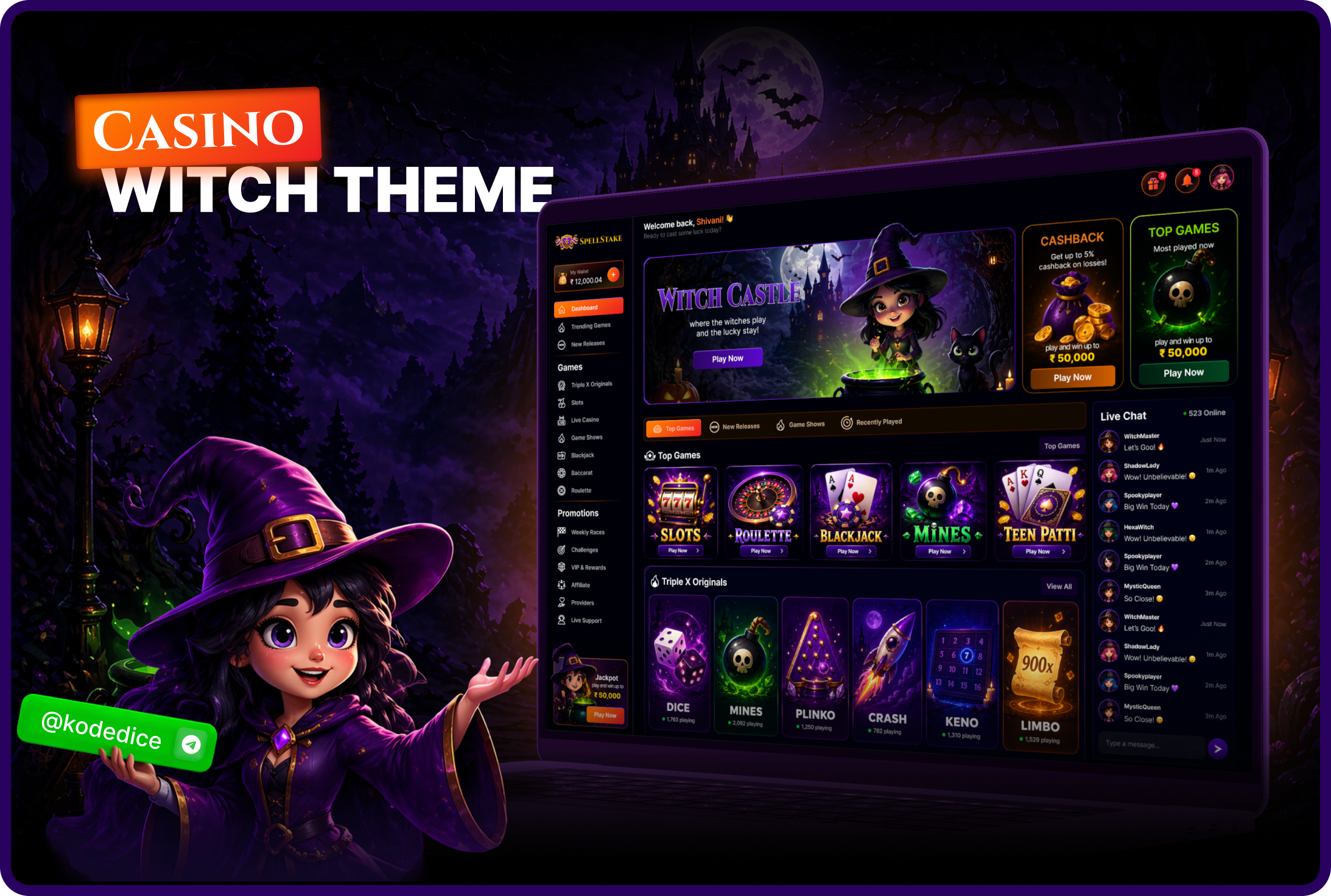 Witch Themed Fantasy Casino Platform