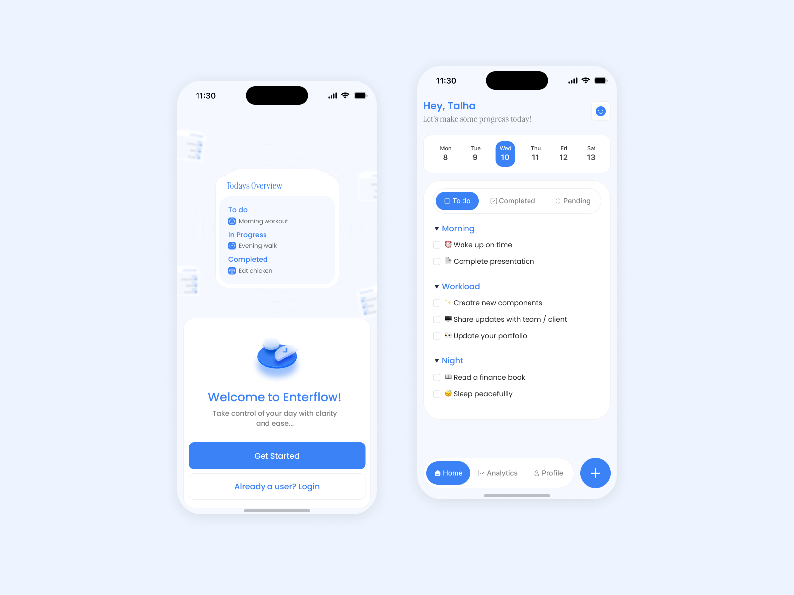 Enterfolow - Minimal Task management app add tasks app event management app minimal design minimal task management minimalism product design productivity minimal app task management app ux for you page viral page