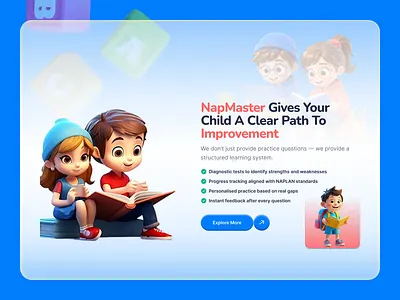 Smart Learning Solution for Kids | Kids Learning Website UI/UX child education child education website edtech website elearning platform figma kids figma website kids education kids learning kids school kids website section playful website preschool webdesign website ui