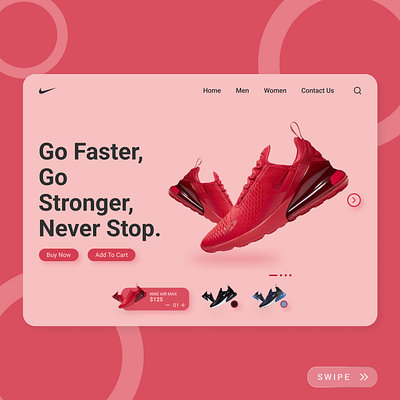 Landing Page For Shoes Web app branding design graphic design illustration landingpage landingpagedesign typography ui uidesign vector webdesign