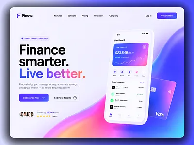 Finova – Smart Finance Dashboard UI Design banking app ui budgeting app clean ui design dribbble shot figma dashboard finance dashboard ui finance saas finova fintech app design kpi dashboard mobile finance ui money management app personal finance ui product design saas dashboard design software as a service startup fintech transaction feed design wealth management ui web design 2026