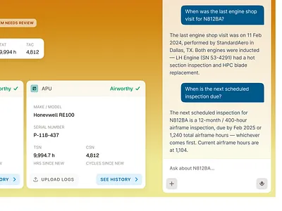 Aviation Intelligence Platform ai app design ui ux