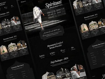 Hajj & Umrah Website Design agency design hajj hajj umrah halal halal design home page islamic website landing page makkah modern muslim saudi arabia tour travel travel website ui design umrah umrah travel web design