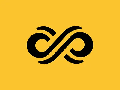 Infinite x logo design for sale black branding design graphic design icon illustrator infinite logo letter x logo logos media social vector x logo yellow logo