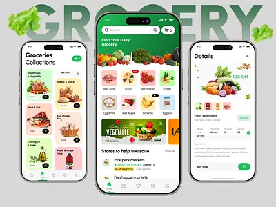 Grocery App Design app interface service startup ui ux web
