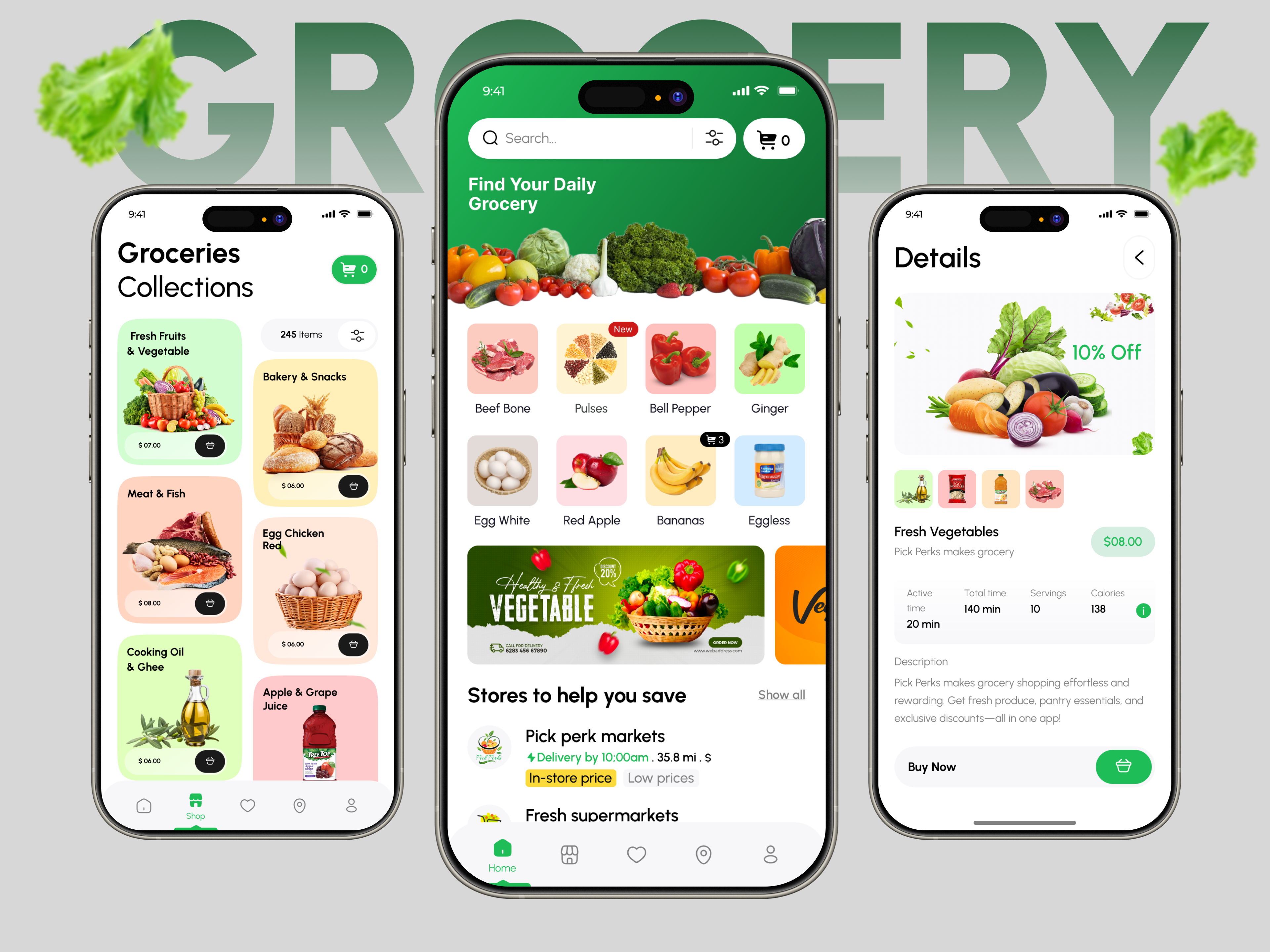 Example of Grocery Mobile App Design & Development