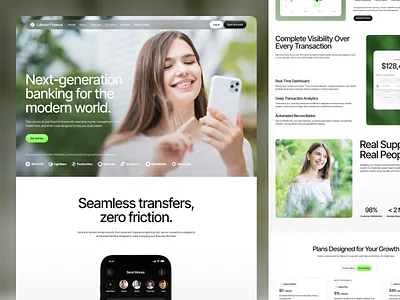 Fintech Platform Banking & AI Powered Planning bankingapp cleanui dashboarddesign dribbble figmadesign financeui financialdashboard fintech fintechdesign fintechwebsite landingpage minimalui moderndesign productdesign saasdesign uidesign uiux uiuxdesign webdesign webinspiration