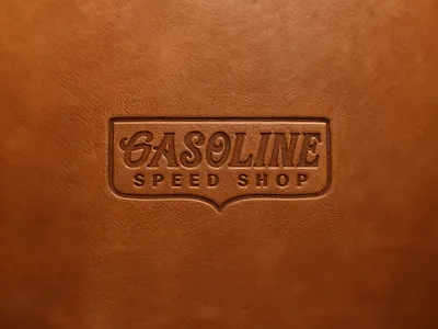 Favorite badge | GASOLINE SPEEDSHOP apparel badge branding design graphic design illustration leather lettering logo patch sticker t shirt