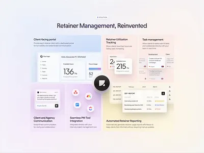Retainable bento grid animation animation bento bento design bento ui box cards clean dashboard finance grid product design ui ux