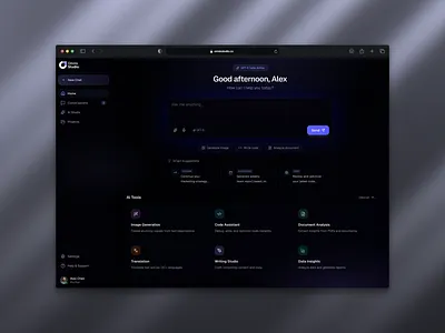 AI Dashboard UI UX Design — Premium Dark SaaS Web App Concept ai aidashboard aiworkspace darkui dashboardui interfacedesign moderndesign modernui productdesign saasdesign uidesign uiux uxdesign webdesign