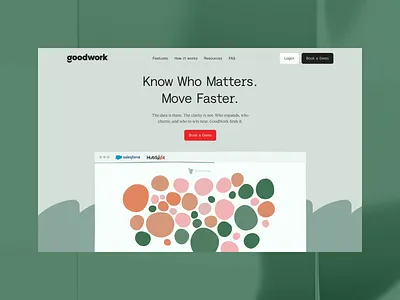GoodWork AI Marketing Website ai animation branding color colorful data graphic design green illustration saas shapes simple tech ui