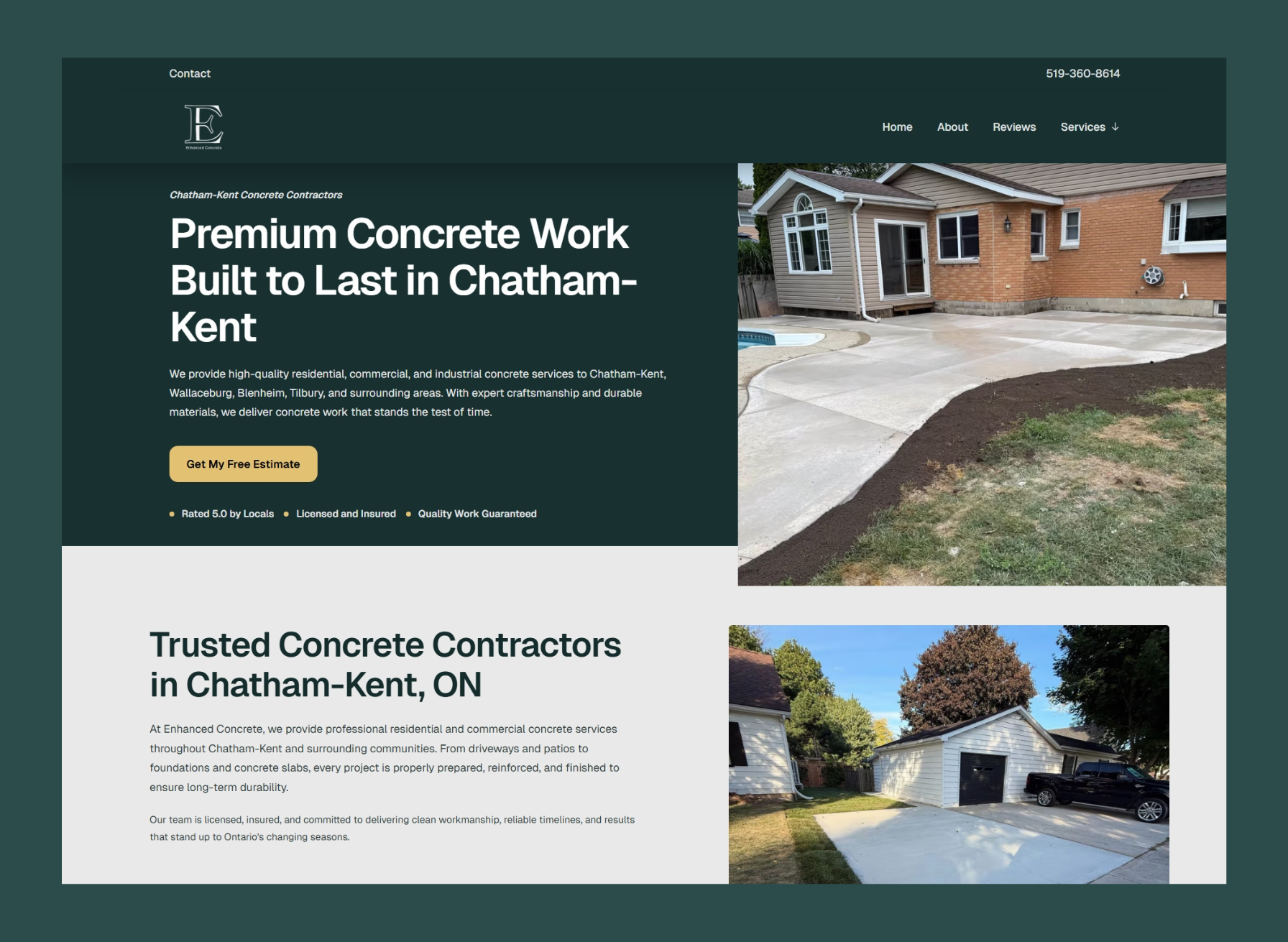 Local Business Website Design branding figma graphic design illustration typography ui ux website design