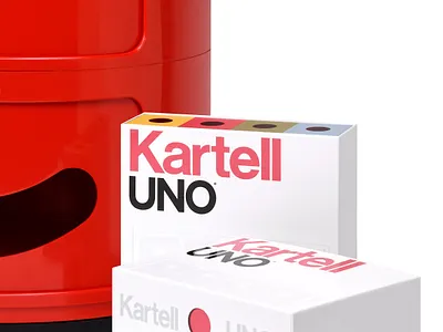 Kartell Uno graphic design packaging