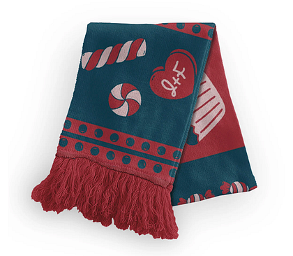 FJORD STONE & JESTER LAVORRE 
TIES-THE-KNOT KNIT SCARF