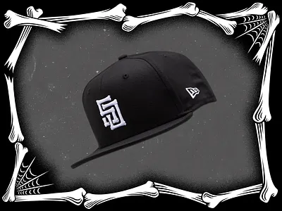 SD Bones Snapback | Bradford Design Co. bone hat bone logo bones bradford bradford design brand design branding hat illustration illustration design logo design new era sd sd bones sd hat skull skull hat snapback type design