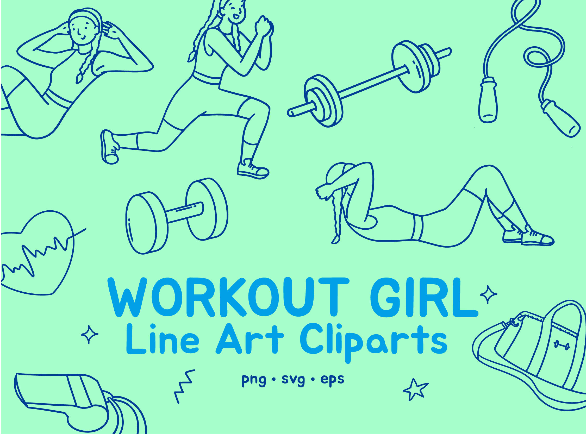 Workout Girl | Cliparts