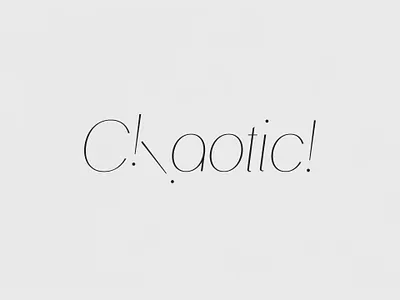 Chaos! | Typographical Poster font graphic design graphics letters sans serif simple text type typography word