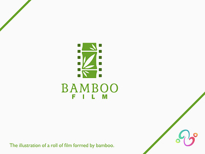 Bamboo Film Logo bamboo brand design brand designer cinema film forest leaf logo design logo designer logo for sale logo idea logo inspiration logomark logotype movie panda theatre tree video zzoe iggi