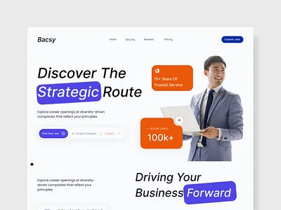Business Agency Landing Page agency b2b branding business clean corporate creative design studio digital agency futuristic landing page marketing agency modern portfolio professional services startup ui design web design website