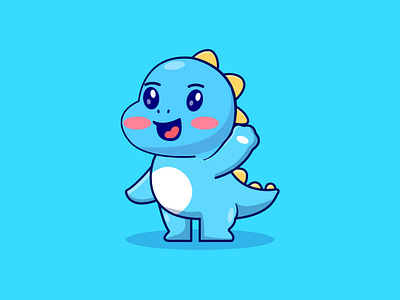 CUTE LITTLE DINO ILLUSTRATION 🦕 3d animation available branding cuteillustrations design followme followmywork foryou games graphic design illustration logo motion graphics openforwork trending ui vector