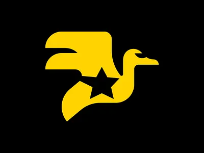 Duck Star Logo animal logo branding design duck logo duck star logo goose logo graphic design illustration logo ux vector